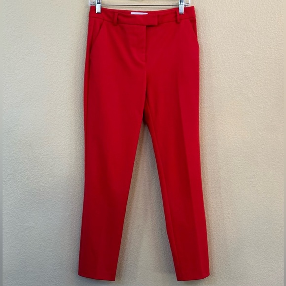 REISS “Joanne” Cropped Tailored Pants In Orange/Red Size 4 EUC! - Picture 7 of 12